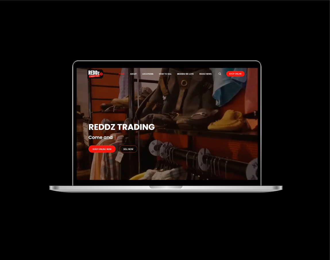 Screenshot of Reddz Trading website